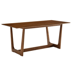 Solara 7-Piece Wood Dining Set with Vegan Leather Chairs