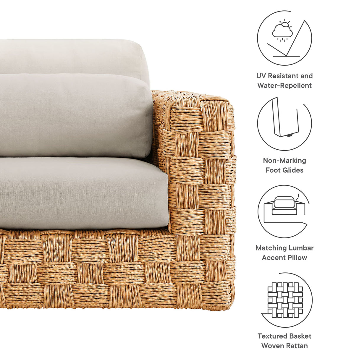 Thames Outdoor Patio Rattan Armchair by Modway