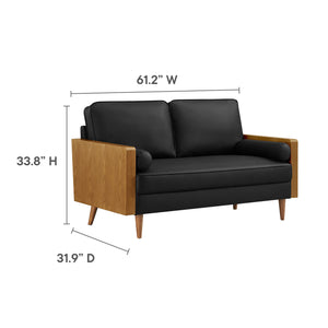 Kellan Vegan Leather Loveseat by Modway