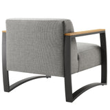 Sauve Outdoor Patio Aluminum and Fabric Armchair by Modway