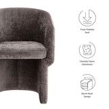 Verity Barrel Back Chenille Dining Armchair by Modway
