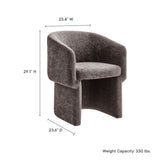 Verity Barrel Back Chenille Dining Armchair by Modway