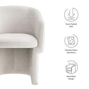 Verity Barrel Back Chenille Dining Armchair by Modway