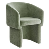Verity Barrel Back Chenille Dining Armchair by Modway
