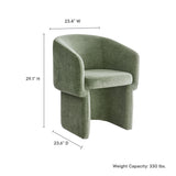 Verity Barrel Back Chenille Dining Armchair by Modway