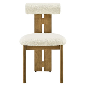 Torian Boucle Fabric Dining Chair Set of 2 by Modway