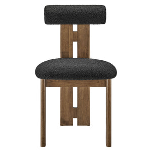 Torian Boucle Fabric Dining Chair Set of 2 by Modway