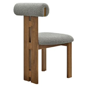 Torian Boucle Fabric Dining Chair Set of 2 by Modway