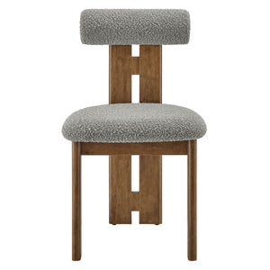 Torian Boucle Fabric Dining Chair Set of 2 by Modway