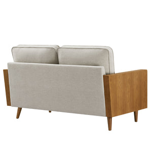 Kellan Heathered Weave Fabric Loveseat by Modway