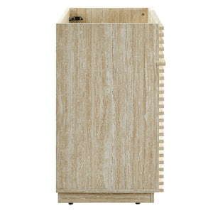 Render 24" Faux Travertine Bathroom Vanity Cabinet