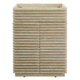 Render 24" Faux Travertine Bathroom Vanity Cabinet