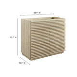 Render 36" Faux Travertine Bathroom Vanity Cabinet by Modway