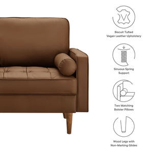 Valour Tufted Vegan Leather Accent Armchair by Modway