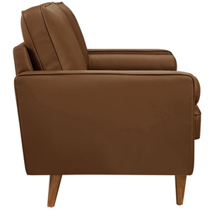 Valour Tufted Vegan Leather Loveseat by Modway
