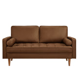 Valour Tufted Vegan Leather Loveseat by Modway