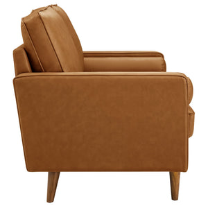 Valour Tufted Vegan Leather Loveseat by Modway