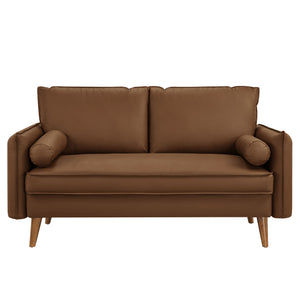 Revive Upholstered Vegan Leather Loveseat by Modway