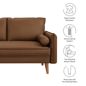 Revive Upholstered Vegan Leather Loveseat by Modway