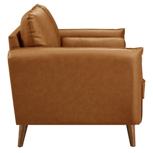 Revive Upholstered Vegan Leather Loveseat by Modway