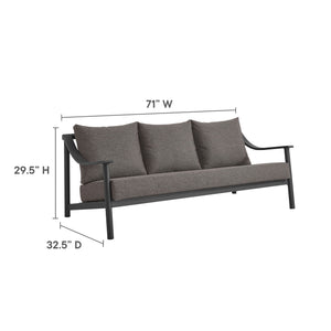 Terrace Outdoor Patio Aluminum Sofa by Modway