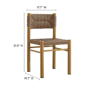 Parkland Outdoor Patio Rattan and Aluminum Dining Side Chairs Set of 2