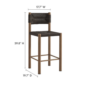 Parkland Outdoor Patio Rattan And Aluminum Counter Stools Set of 2