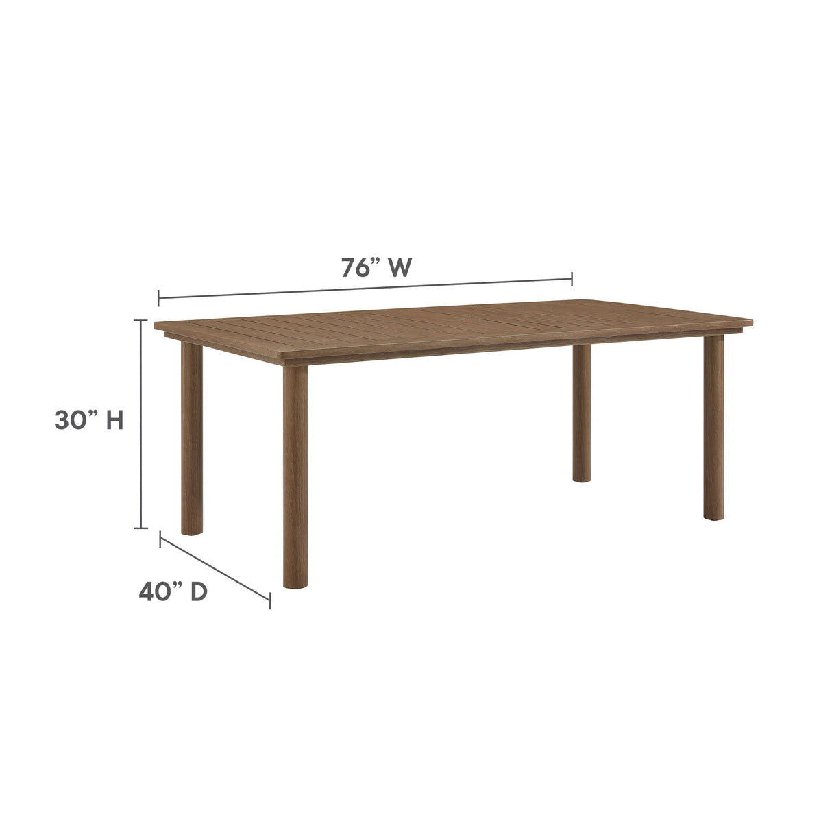 Parkland 7-Piece Rectangular Outdoor Patio Rattan and Aluminum Dining Set