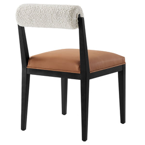 Kai Boucle and Vegan Leather Dining Chair by Modway