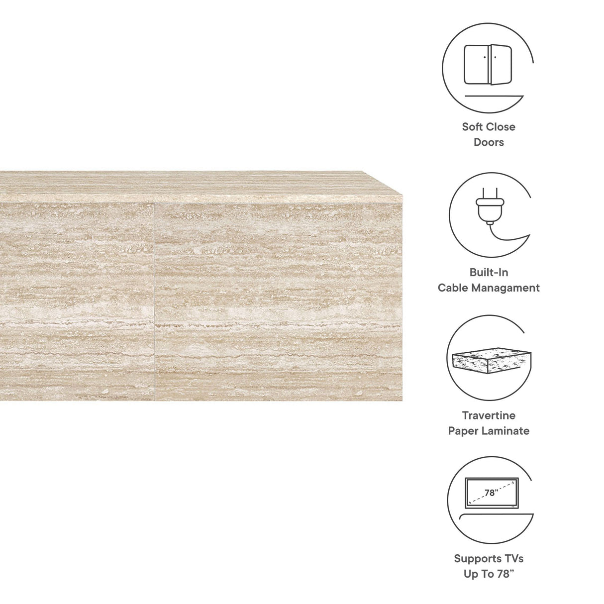 Terra 71" Wall-Mounted TV Stand by Modway