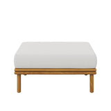 Wren Outdoor Patio Teak Wood Ottoman by Modway