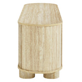 Overture 63” Oval Faux Travertine TV Stand by Modway