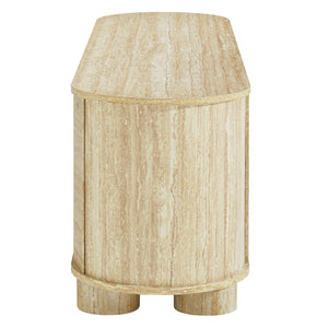 Overture 63” Oval Faux Travertine TV Stand by Modway