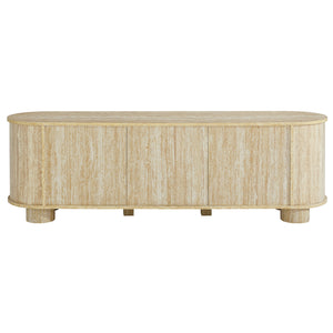 Overture 63” Oval Faux Travertine TV Stand by Modway