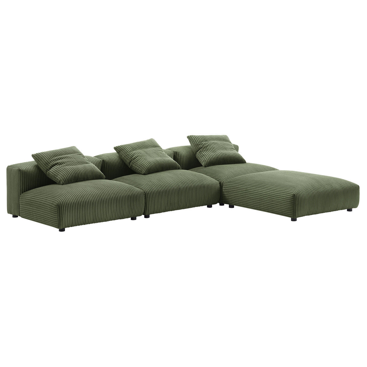 Solace 4-Piece Modular Corduroy Upholstered Sectional Sofa by Modway