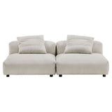 Solace 2-Piece Modular Corduroy Upholstered Sofa by Modway
