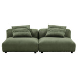 Solace 2-Piece Modular Corduroy Upholstered Sofa by Modway