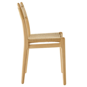 Wynn Rope and Wood Dining Side Chairs Set of 2 by Modway
