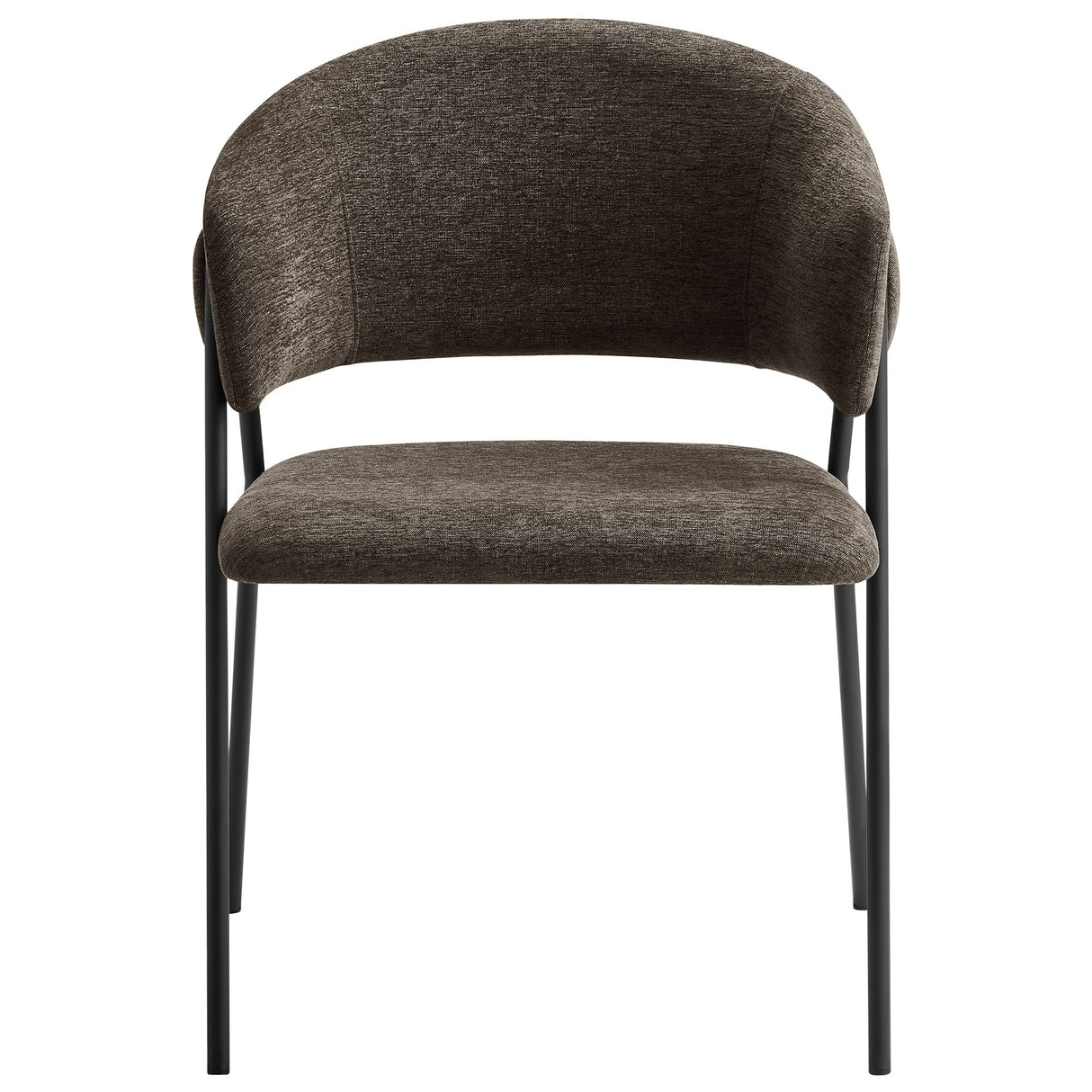 Nella Upholstered Heathered Chenille Dining Chairs Set of 2 by Modway