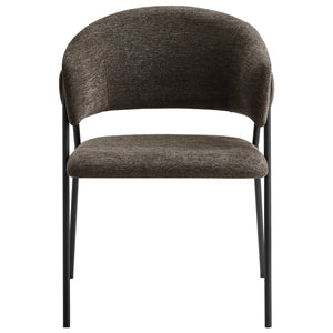 Nella Upholstered Heathered Chenille Dining Chairs Set of 2 by Modway