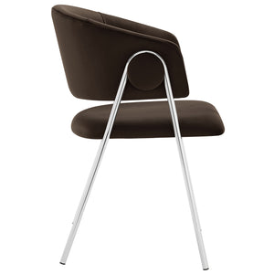 Nella Upholstered Performance Velvet Dining Chair Set of 2