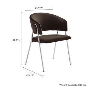 Nella Upholstered Performance Velvet Dining Chair Set of 2