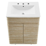 Render 24" Faux Travertine Bathroom Vanity With Sink by Modway