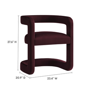 Winslow Barrel Performance Velvet Dining Chair by Modway