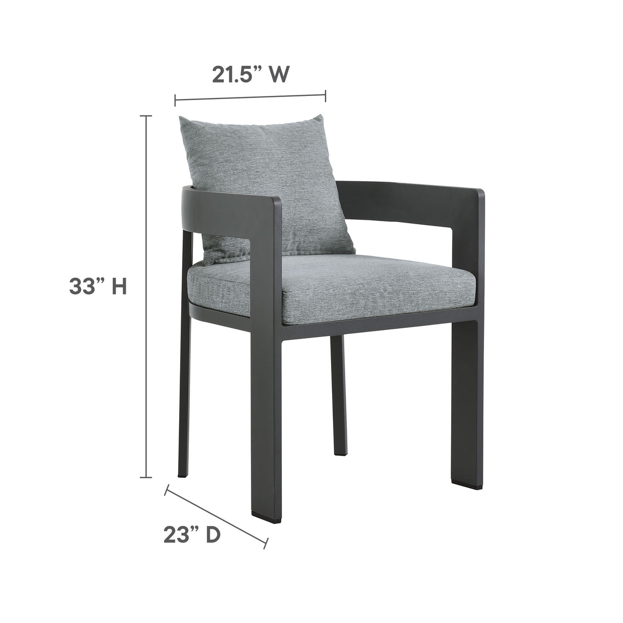 Tahoe Outdoor Patio Aluminum Dining Chair by Modway