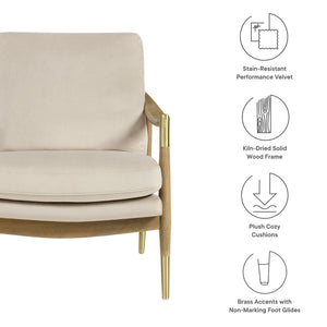 Langford Performance Velvet Accent Armchair by Modway