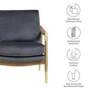 Langford Performance Velvet Accent Armchair by Modway