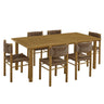 Parkland 7-Piece Rectangular Outdoor Patio Rattan and Aluminum Dining Set