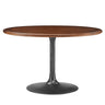 Lippa 48" Round Pedestal Solid Wood Dining Table by Modway