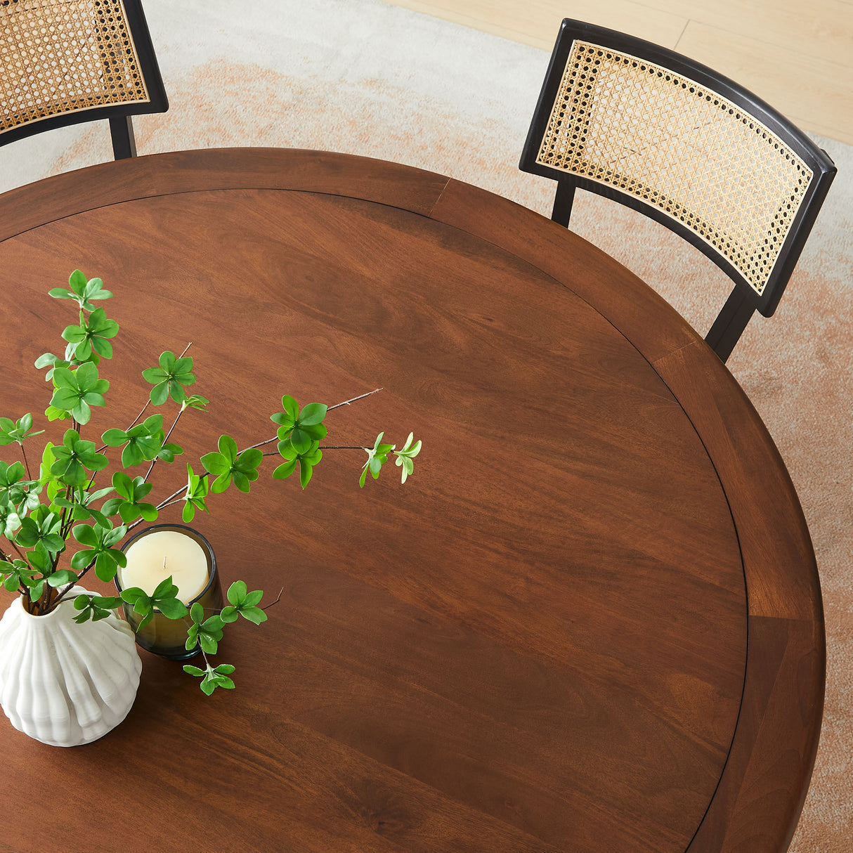 Lippa 60" Round Pedestal Solid Wood Dining Table by Modway